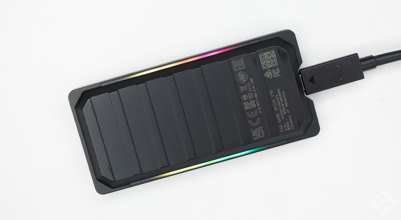 LEDs du ssd wd black p40