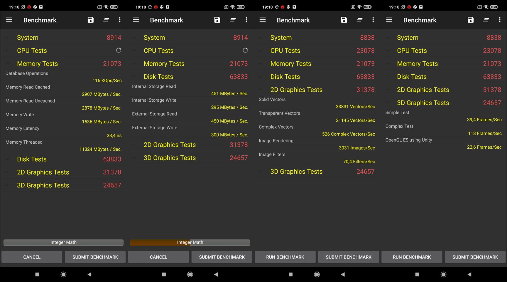 Résultats PerformanceTest du Xiaomi Mi 10T Lite