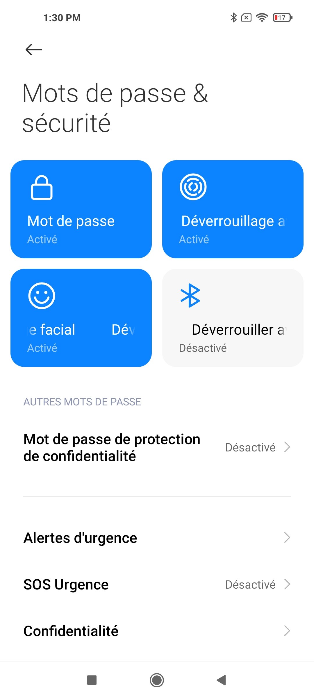 sécurité verrouillage