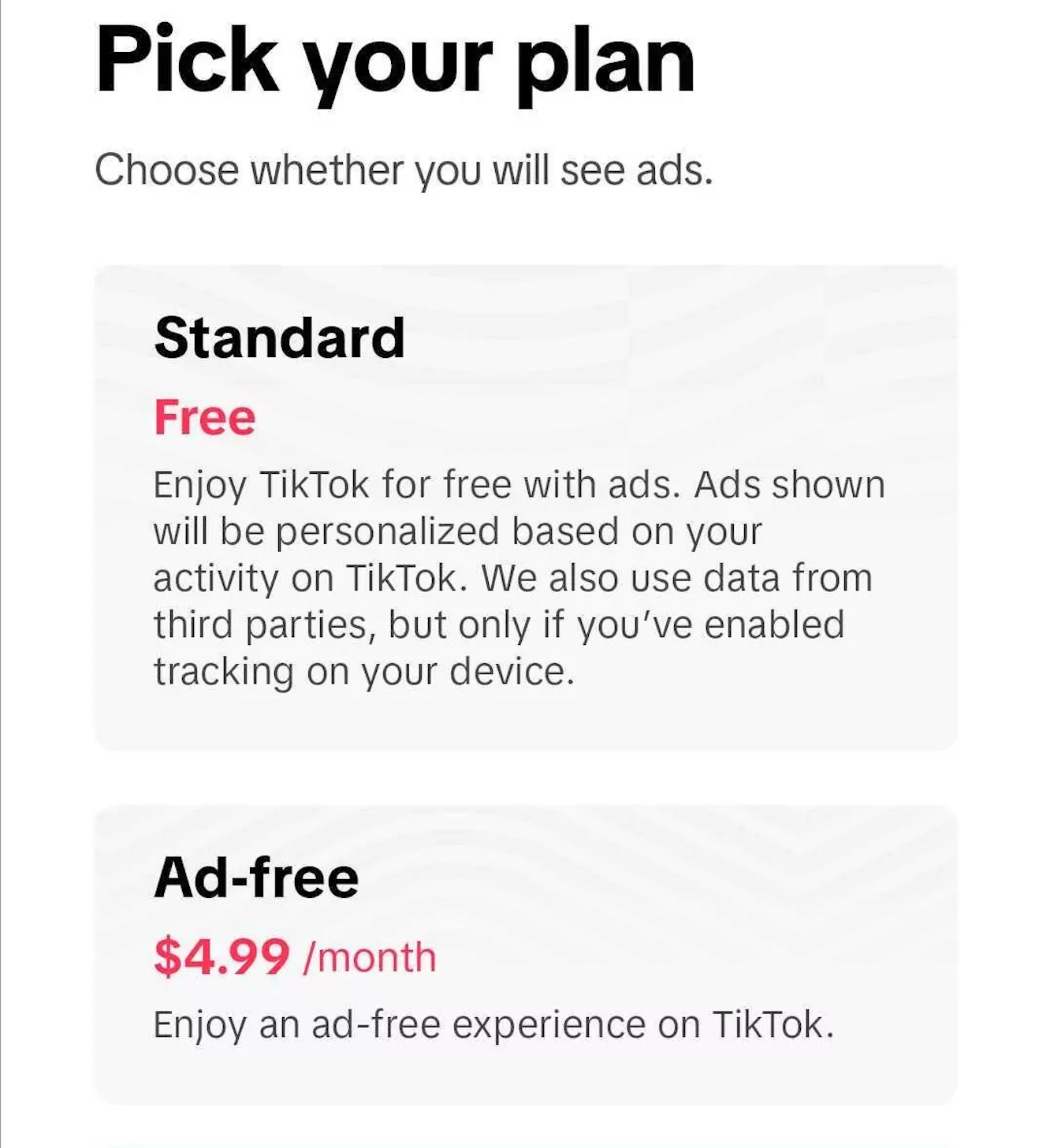 Abonnement payant tiktok
