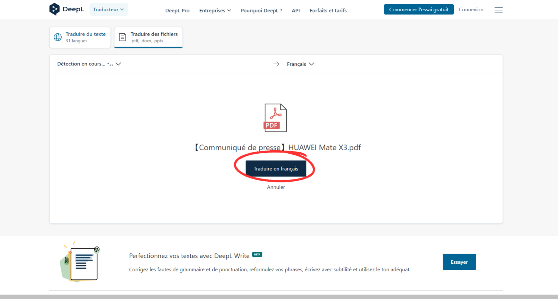 comment traduire un pdf