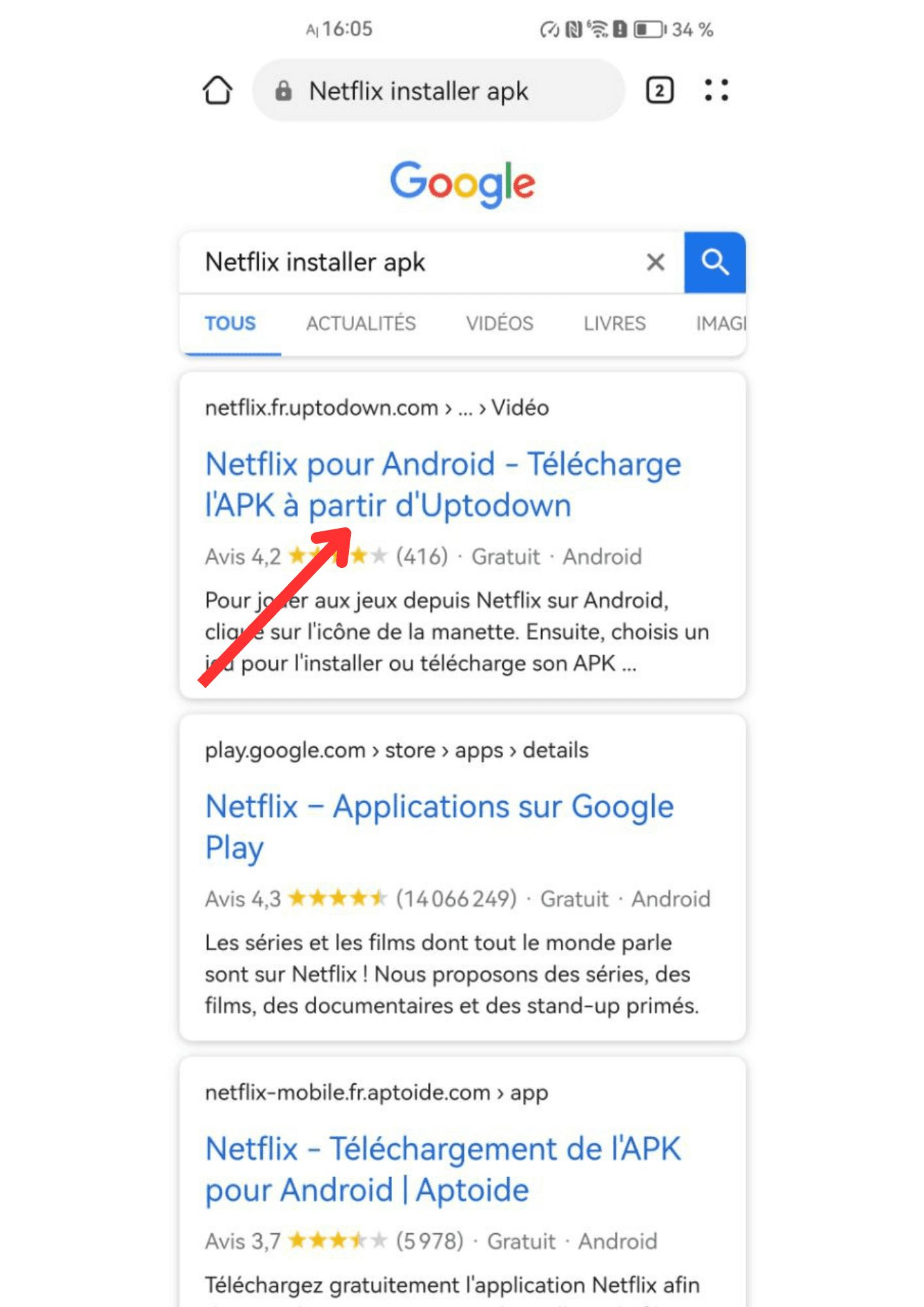 tuto installer une application apk