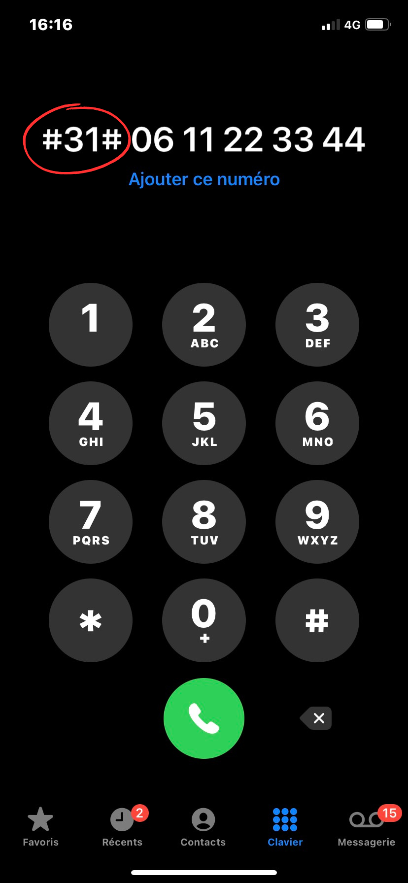 masquer son numéro iphone 