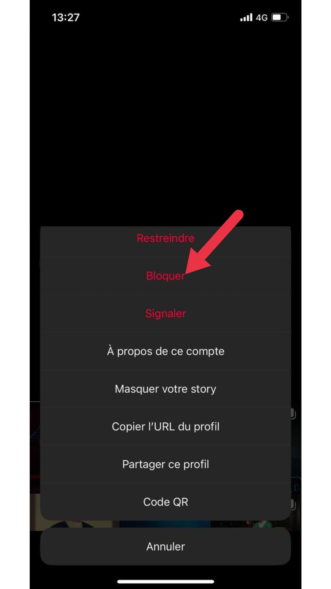 tuto comment bloquer un utilisateur instagram