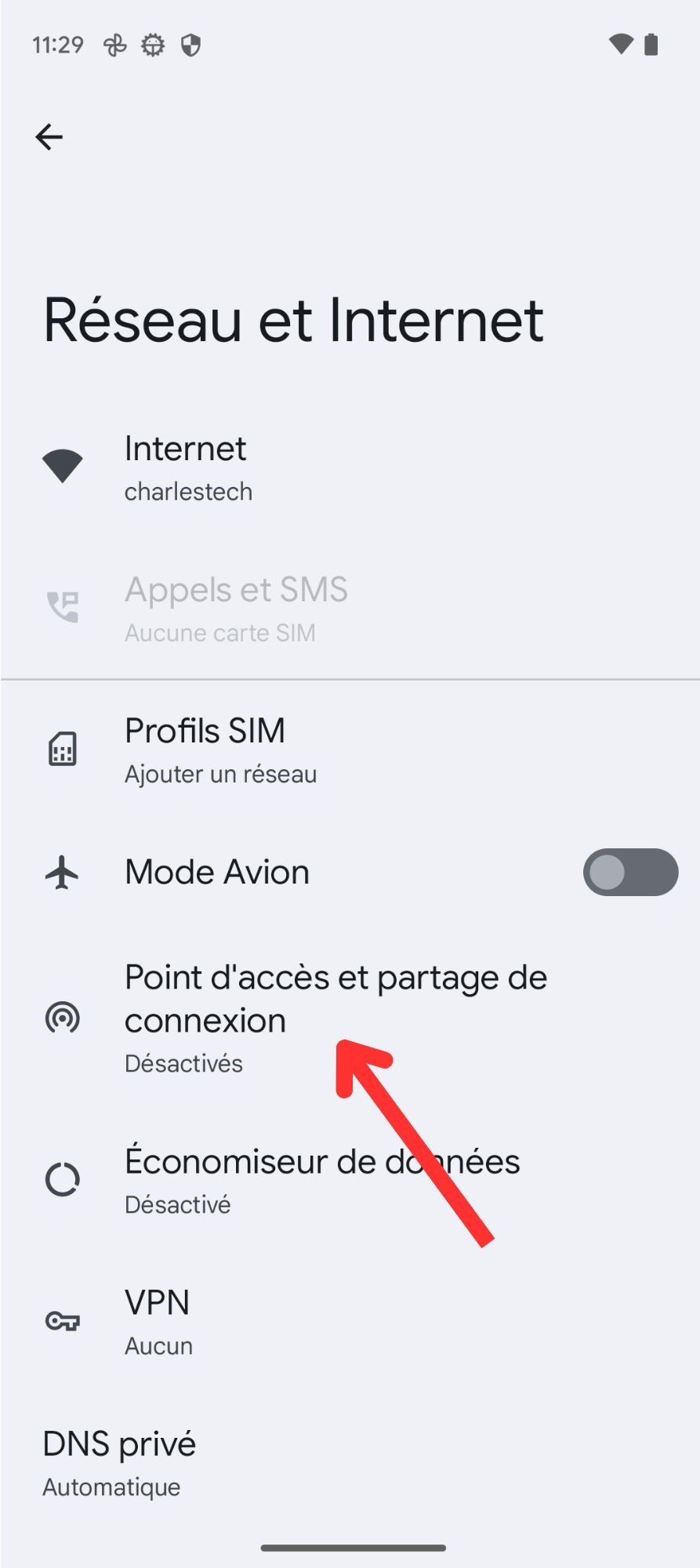 tuto partage de connexion android
