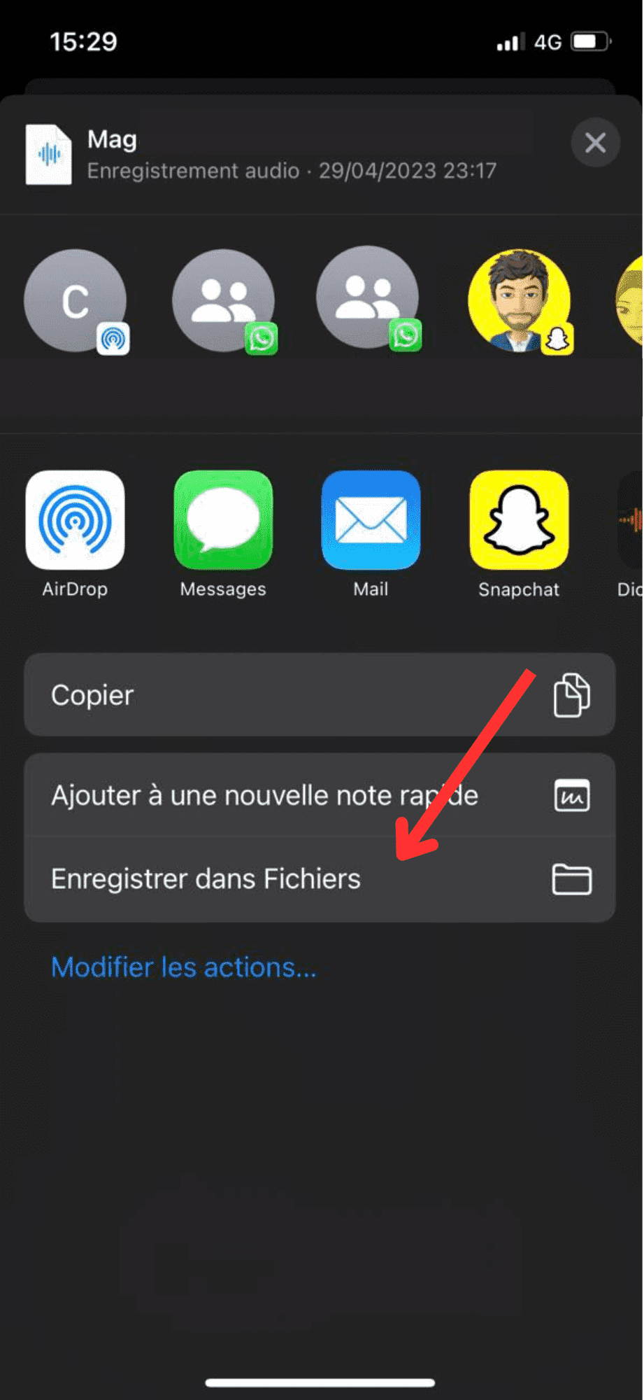 tuto sauvegarde message vocaux iphone