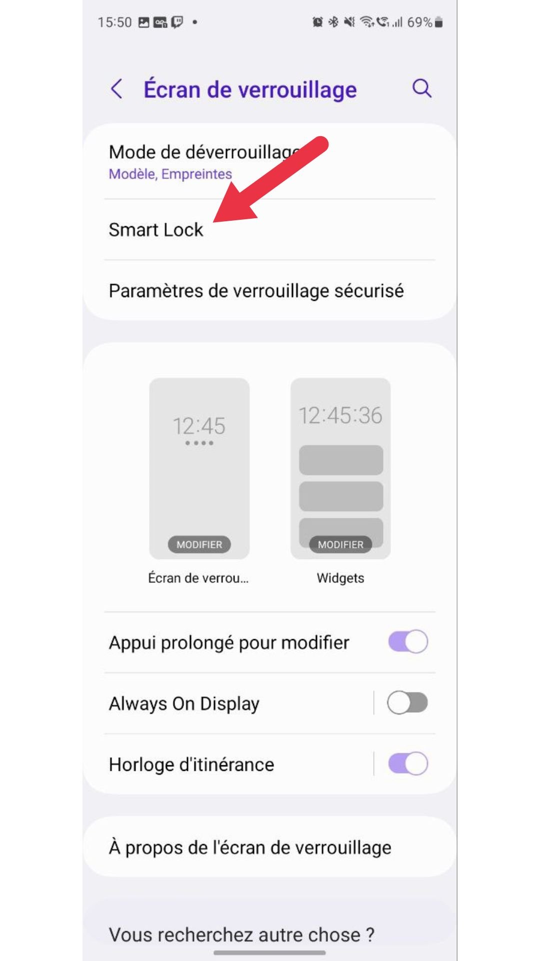 tuto comment activer smartlock