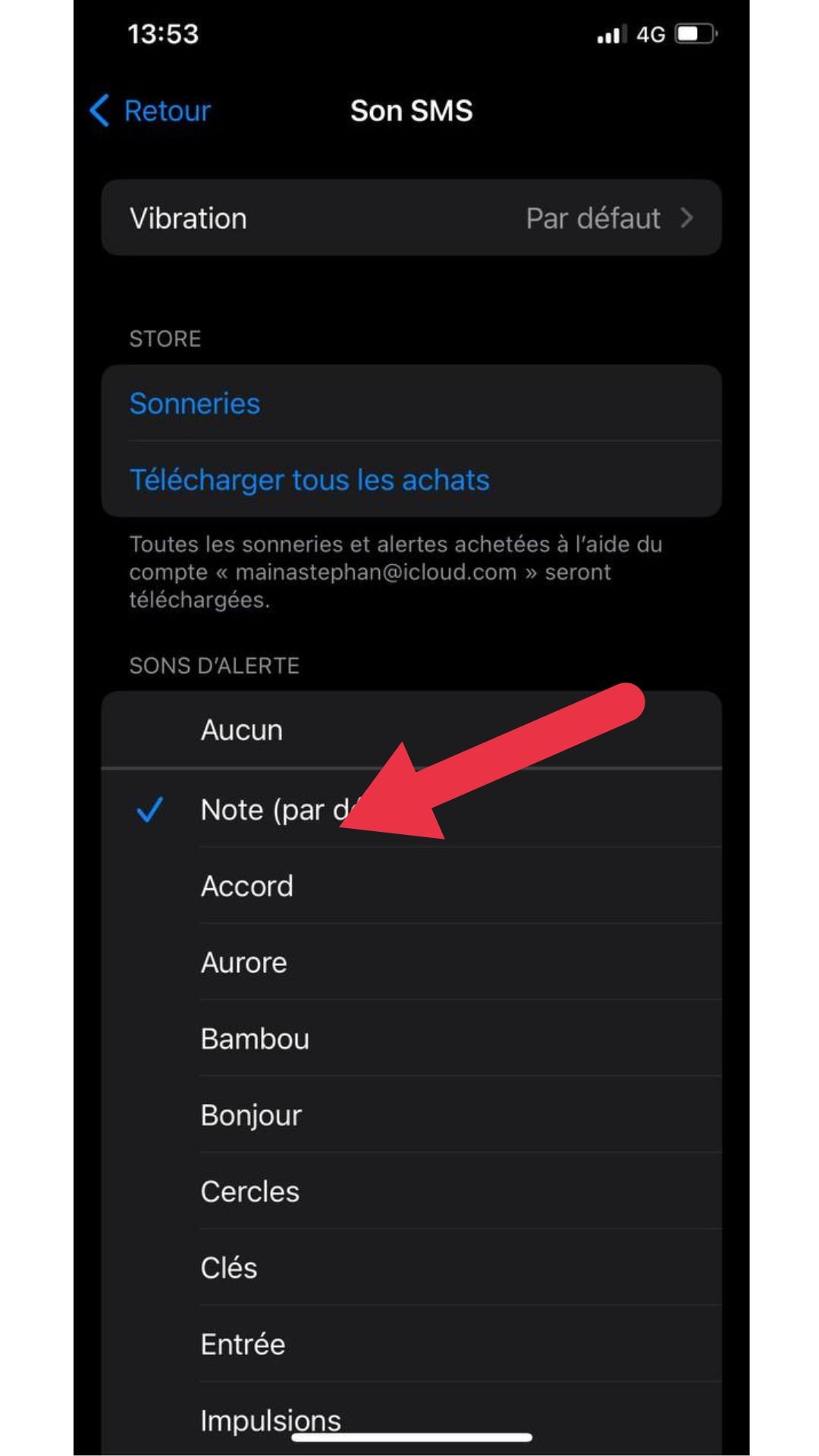 tuto changer sa sonnerie de notification sur iphone