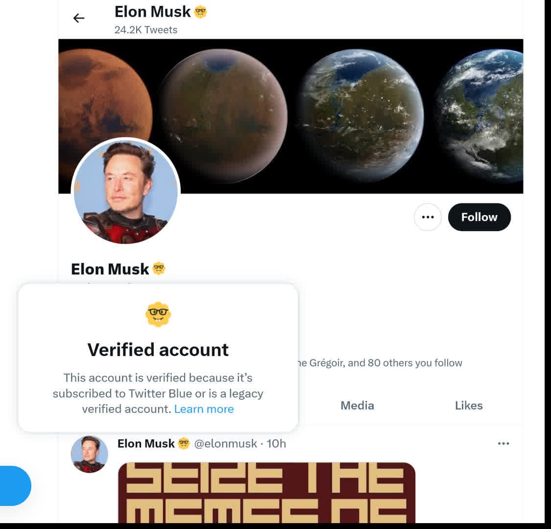 Twitter Blue Nerd