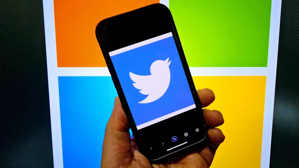 logo microsoft et twitter
