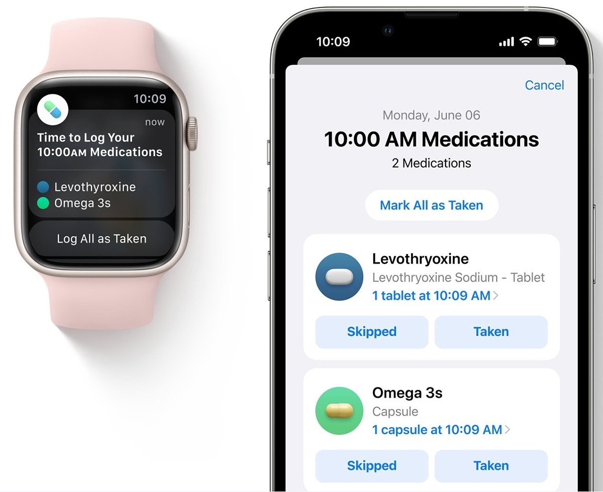 Suivi des médicaments sur WatchOS 9