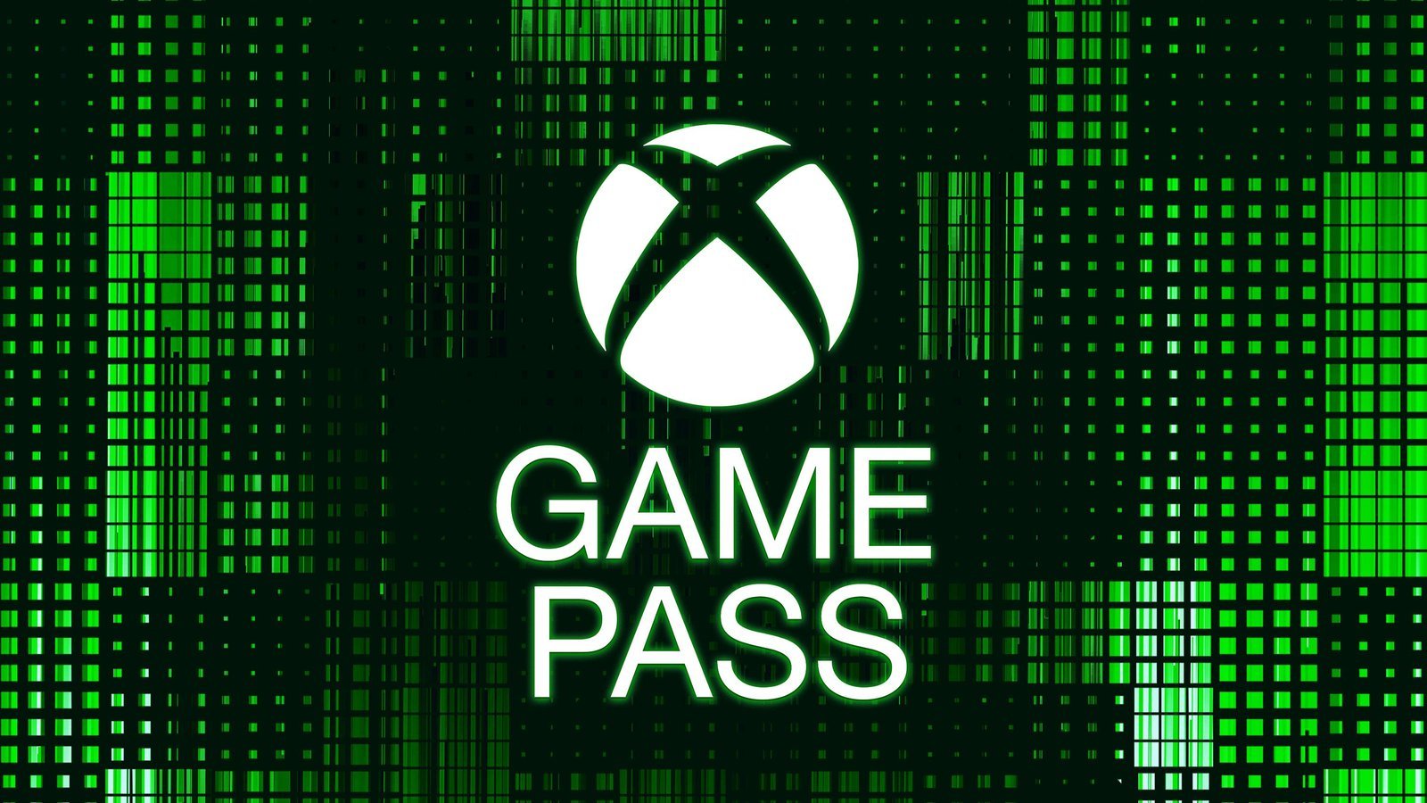 Xbox Game Pass logo officiel sur fond vert numérique