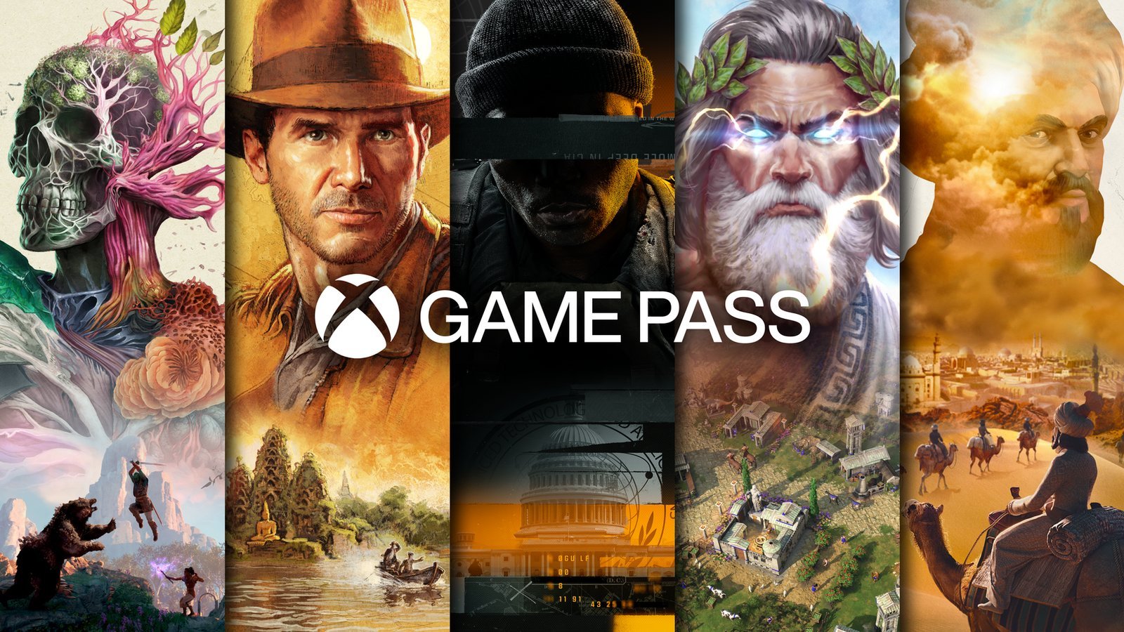 Xbox Game Pass catalogue jeux 2024 bannière promotionnelle officielle