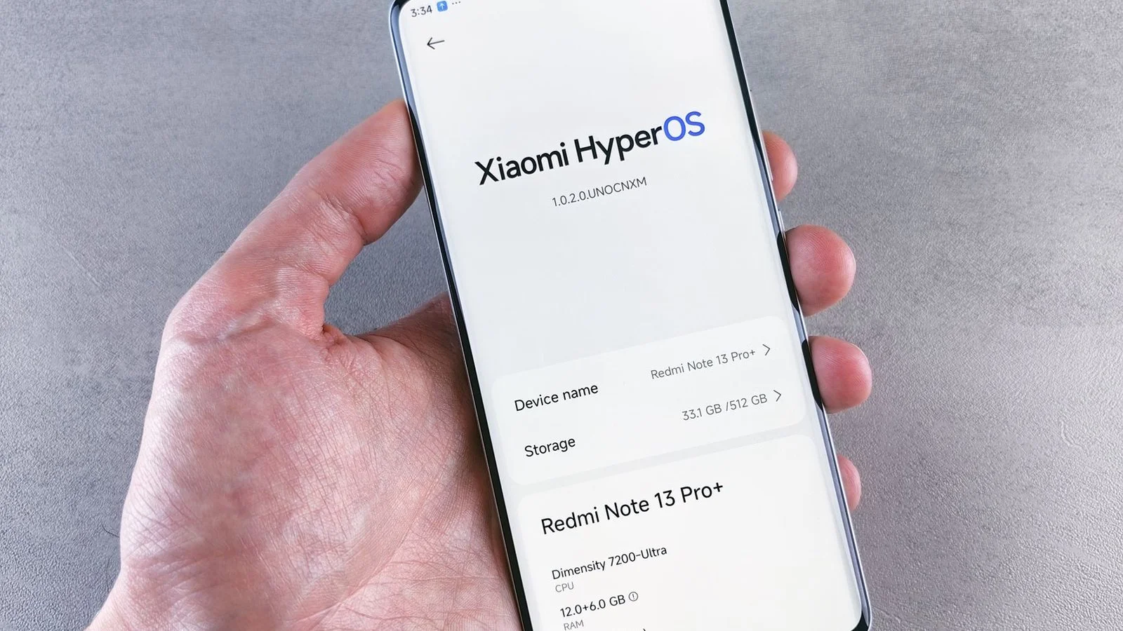 Xiaomi Redmi Note 13 Pro+ avec interface HyperOS