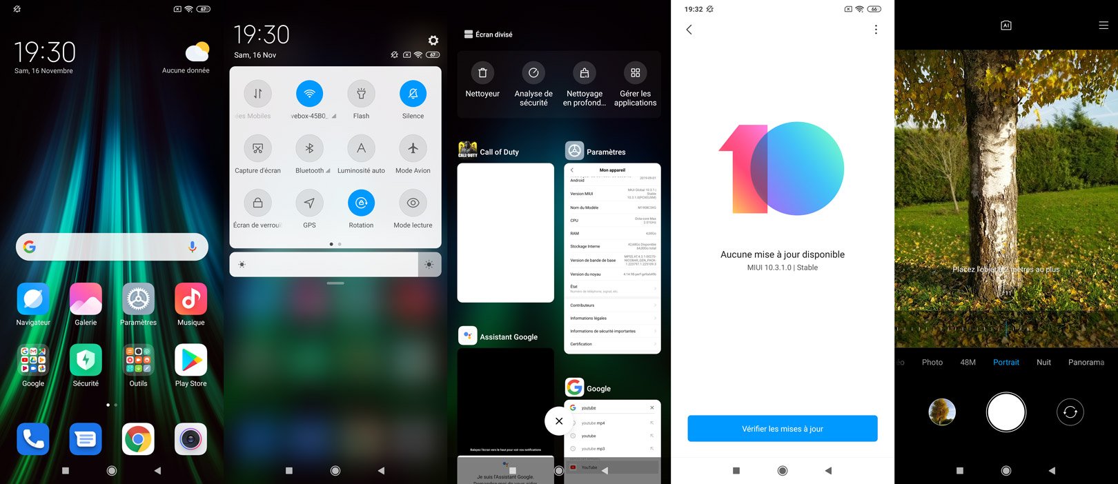 L'interface du Xiaomi Redmi Note 8T