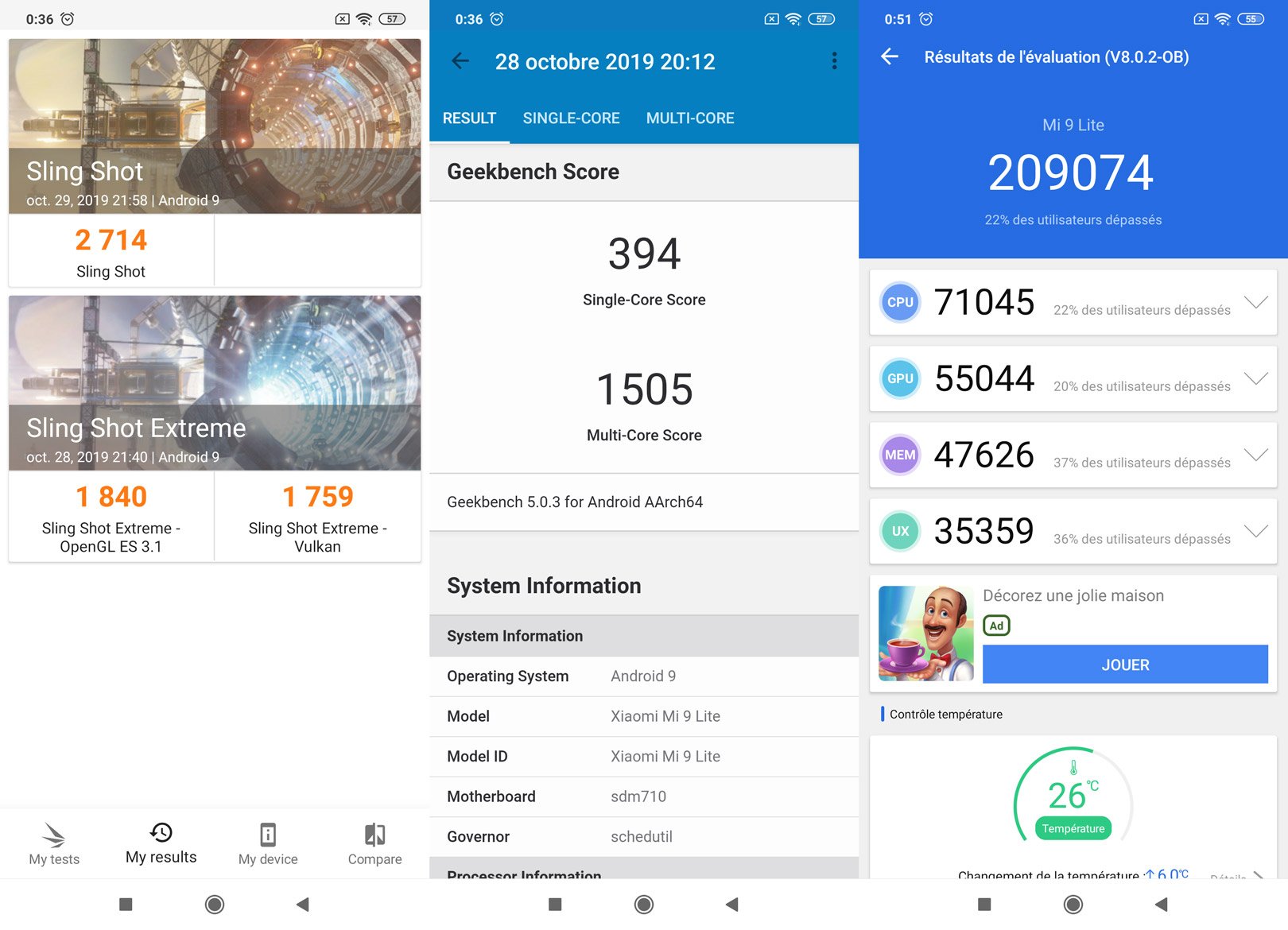 xiaomi mi 9 lite benchmark