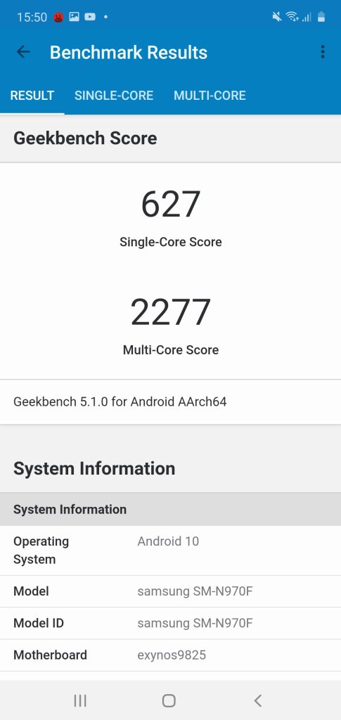 samsung galaxy note 10 benchmark