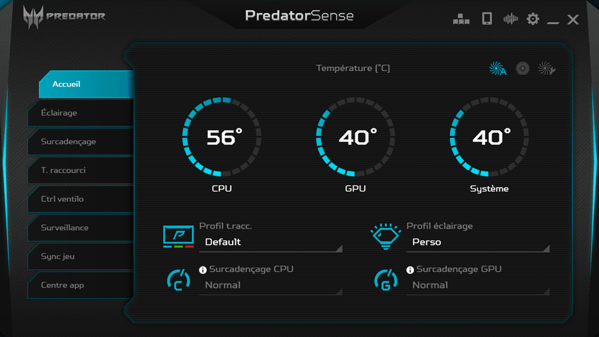 Acer Predator Helios 700 - Predator Sens