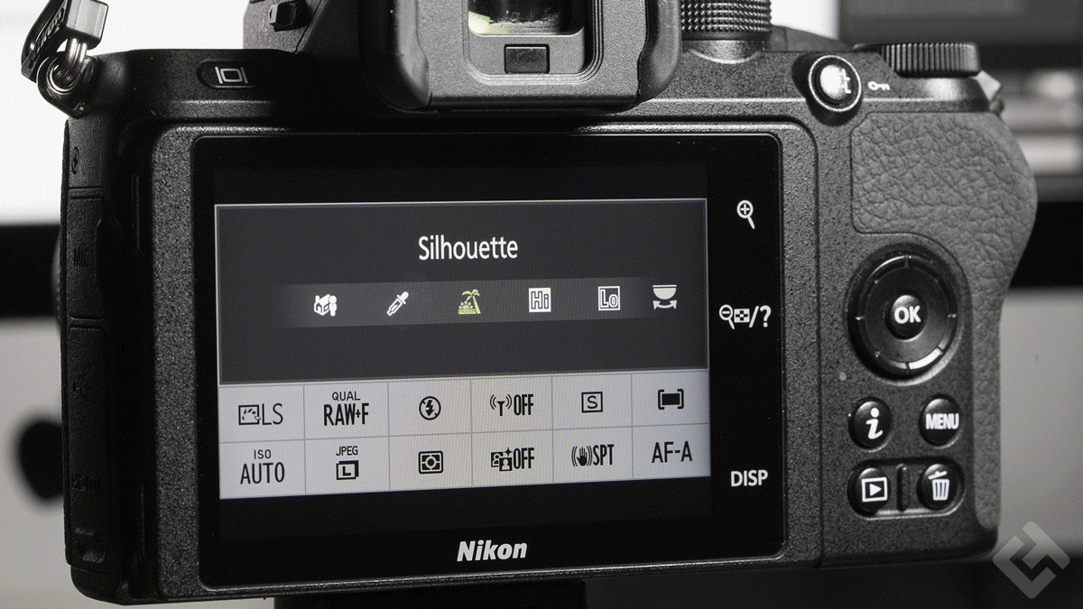 Nikon Z50 - Menu Effet Silouhette