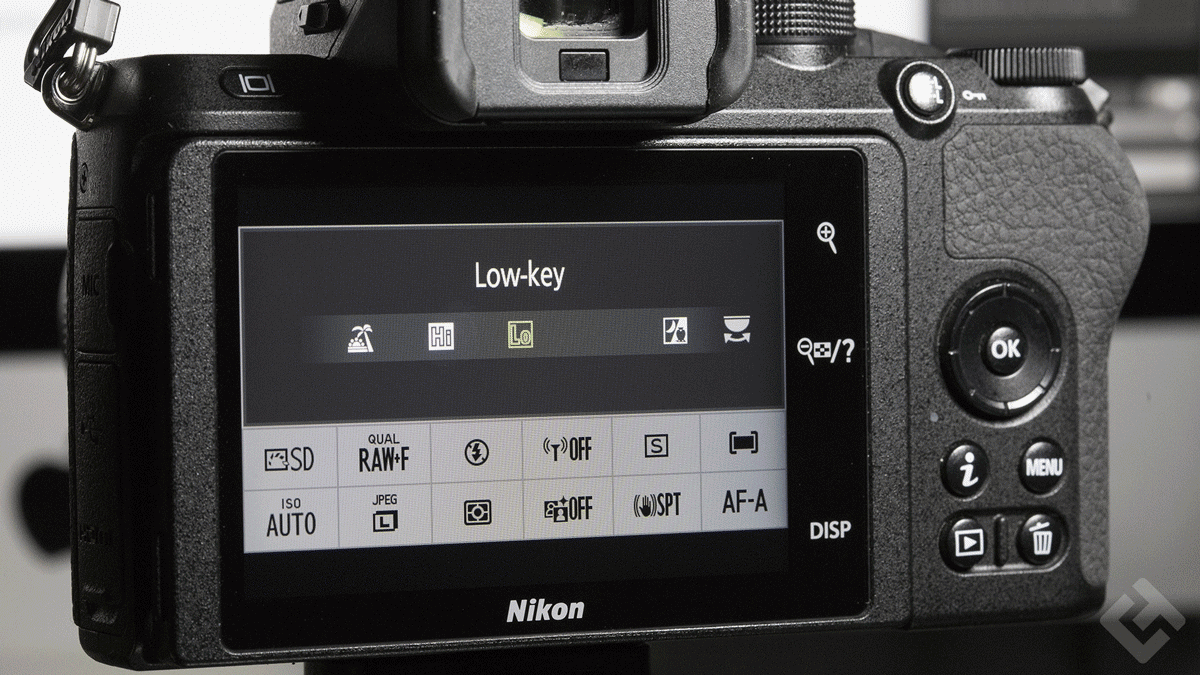 Nikon Z50 -Menu Effet Low-Key