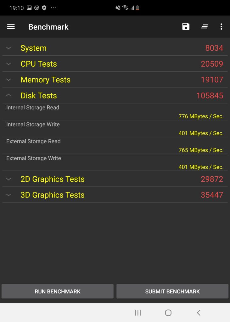 benchmark galaxy fold