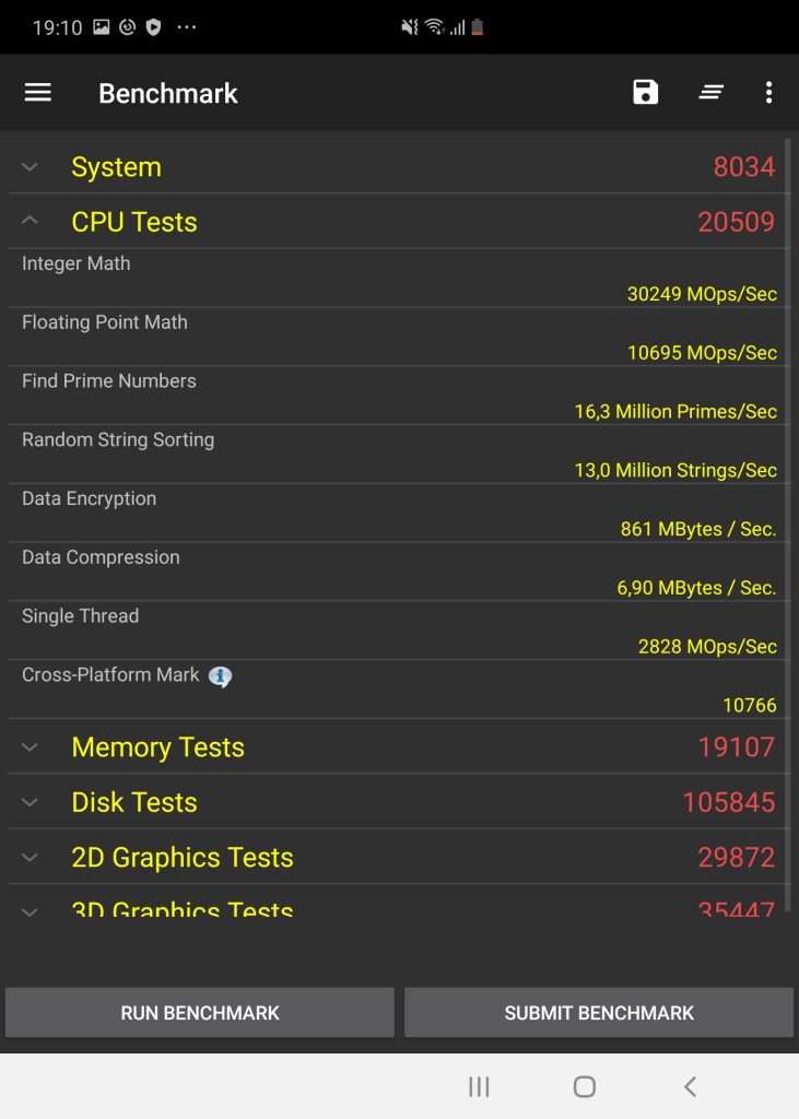 benchmark galaxy fold