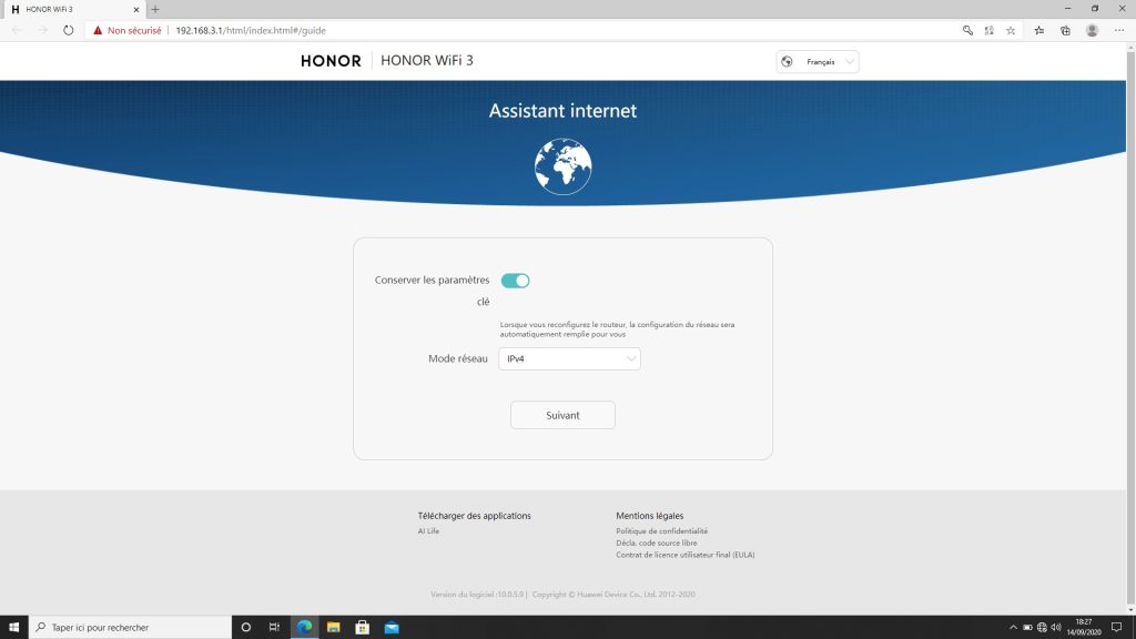 honor router 3 configuration