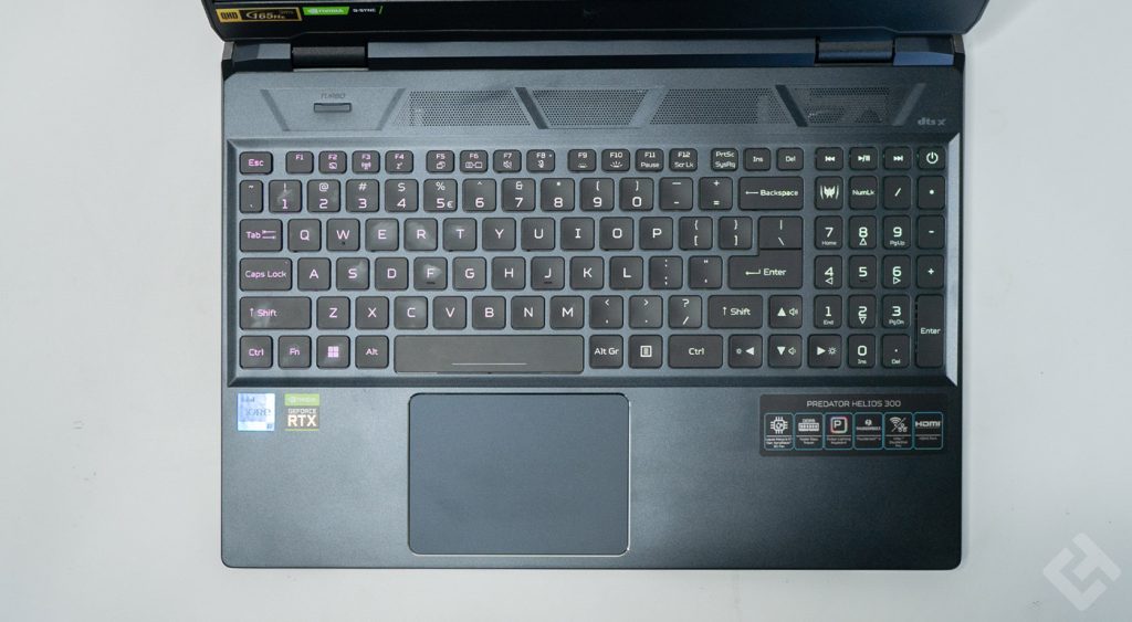  clavier du Acer predator Helios 300 2022