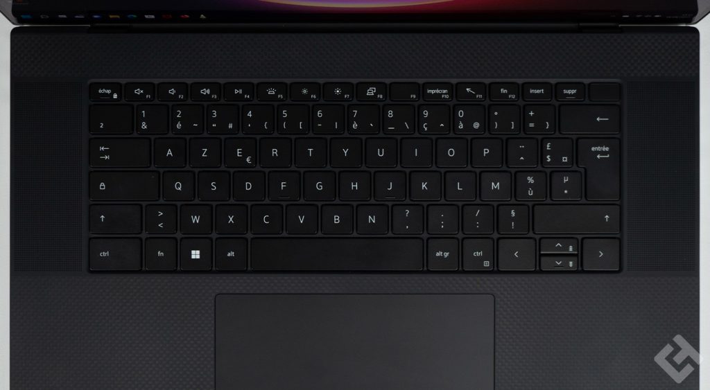 Test Dell XPS 17 9720 clavier