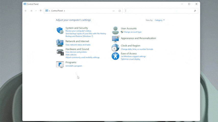 Désinstaller une application grâce au panneau de contrôle de Windows 11
