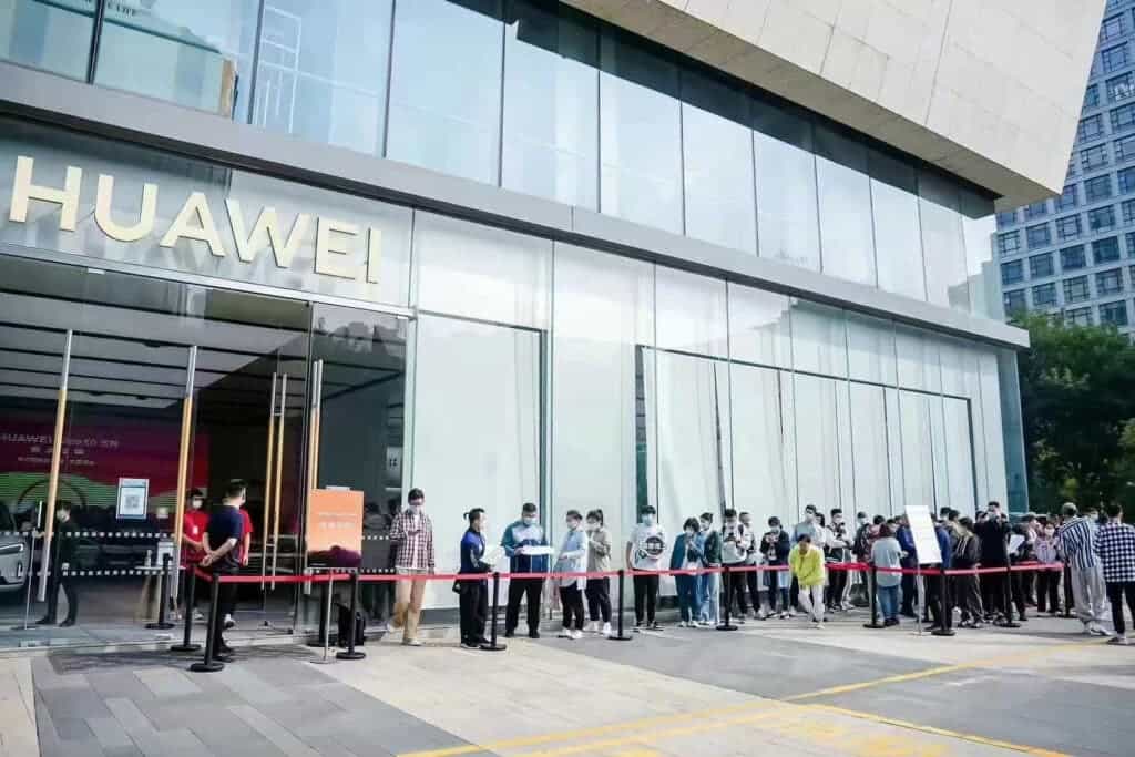 queue huawei store chine
