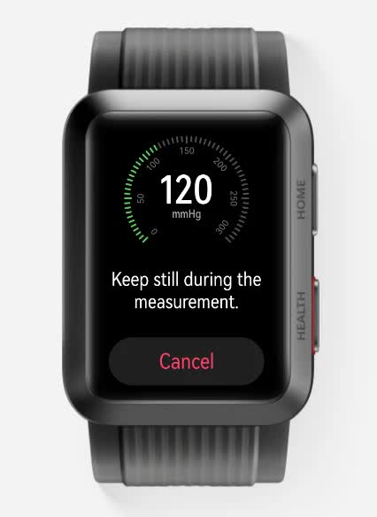 Mesure de la pression artérielle sur la Huawei Watch D