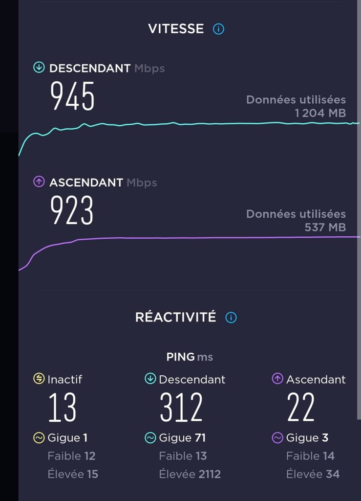 speedtest en wifi 6 du mate 50 pro