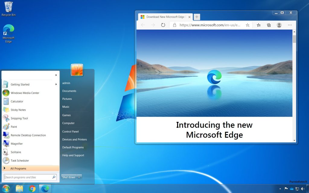 Microsoft Edge sur Windows 7