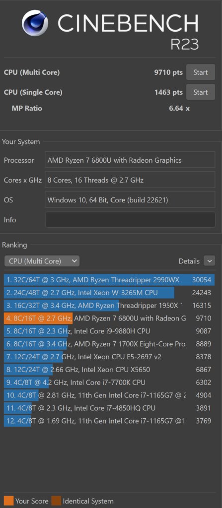 Acer Swift Edge SFA16-41 cinebench