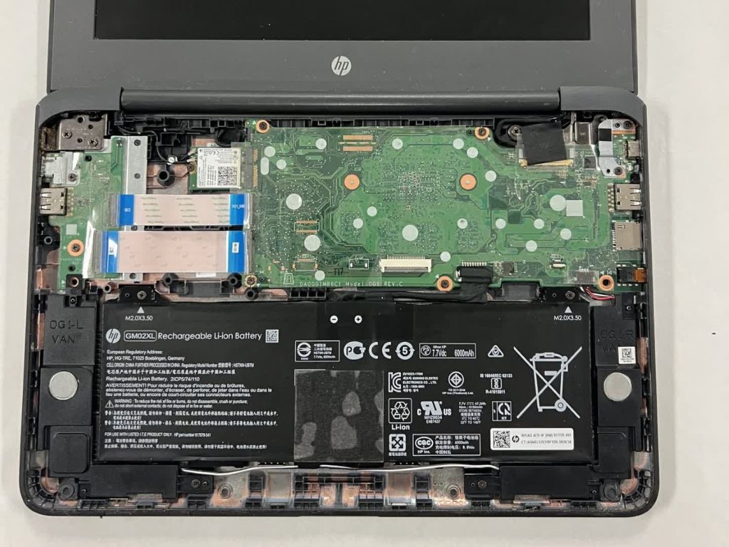 Intérieur d'un Chromebook