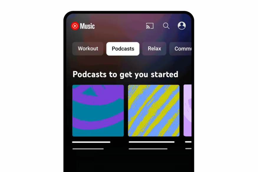 podccasts sur youtube music
