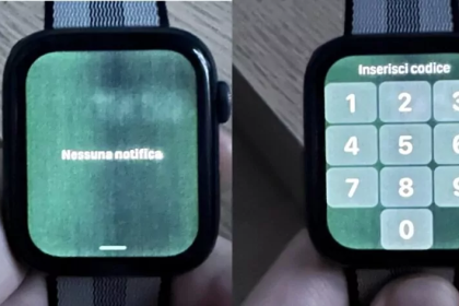 éccran vert des apple watch