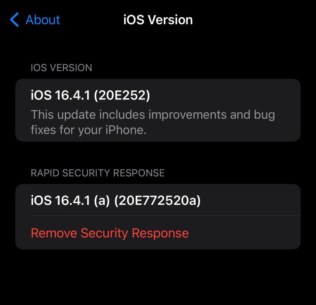 iOS 16.4.1a