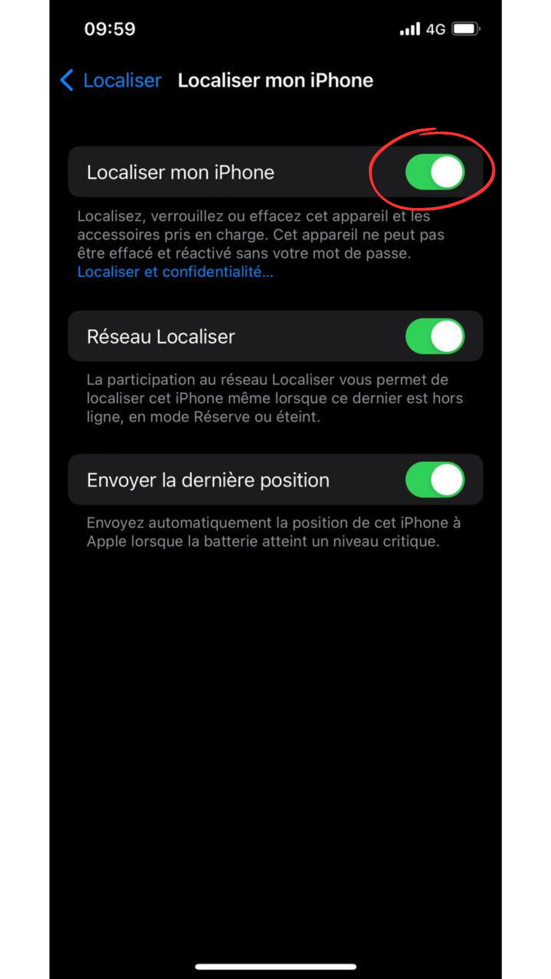 comment desactiver localisation iphone a distance