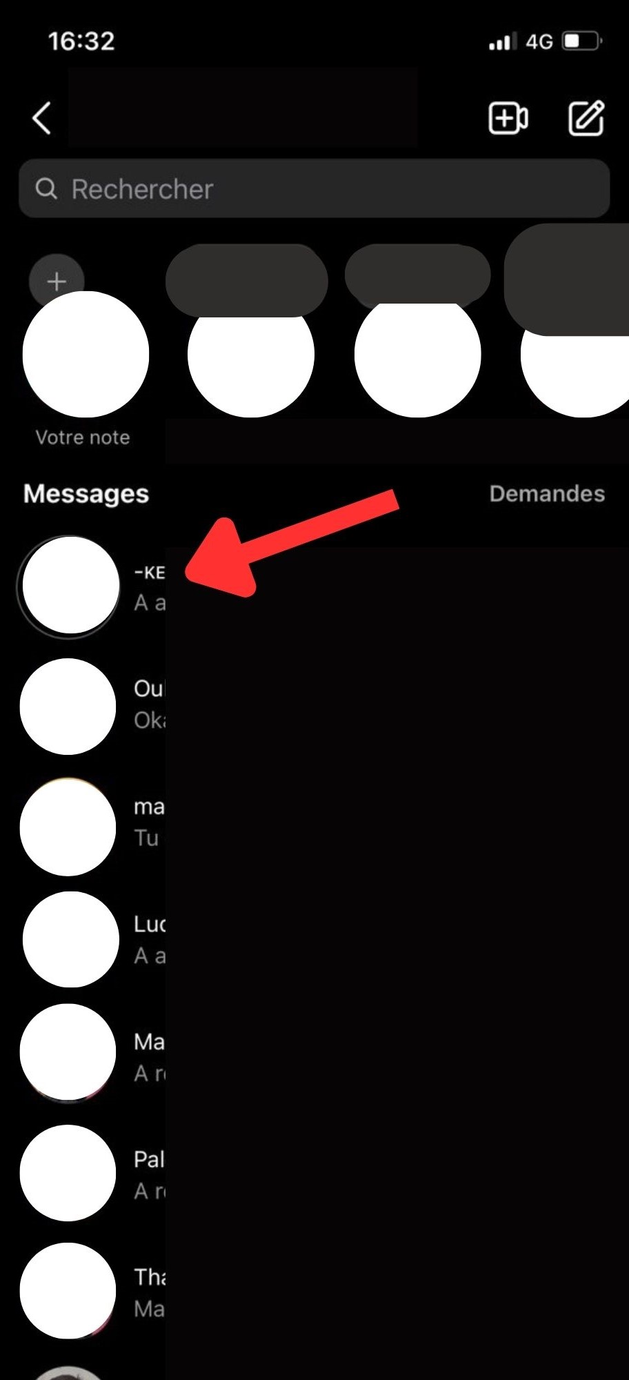 comment supprimer un message sur instagram