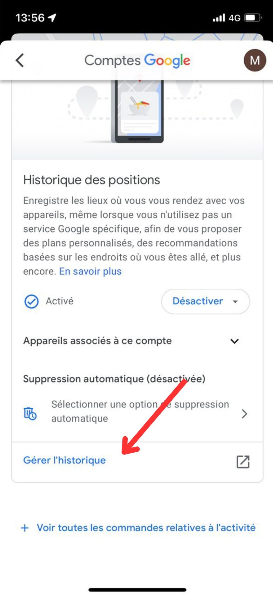 comment supprimer les recherches sur google maps