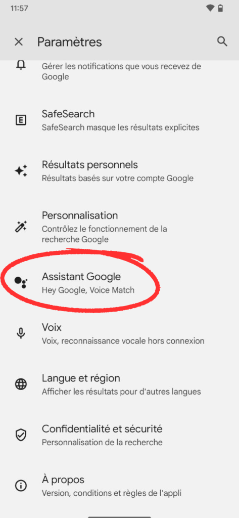 comment activer ok google sur android