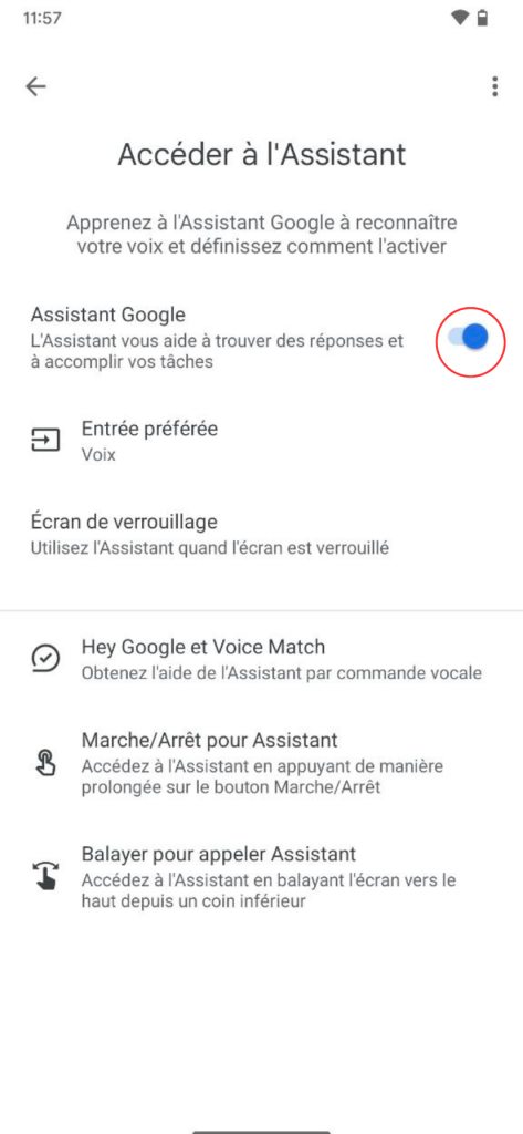 comment activer ok google sur android