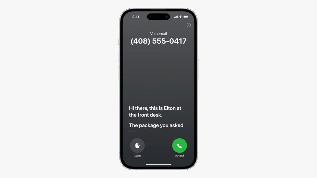 live voicemail ios 17