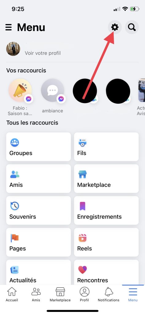 débloquer un utilisateur sur l'application Facebook