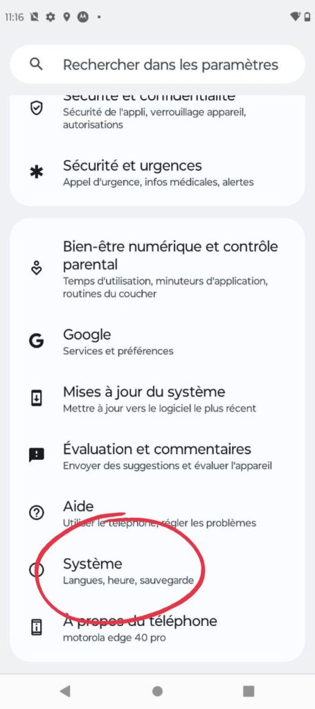 comment changer la langue sur un motorola