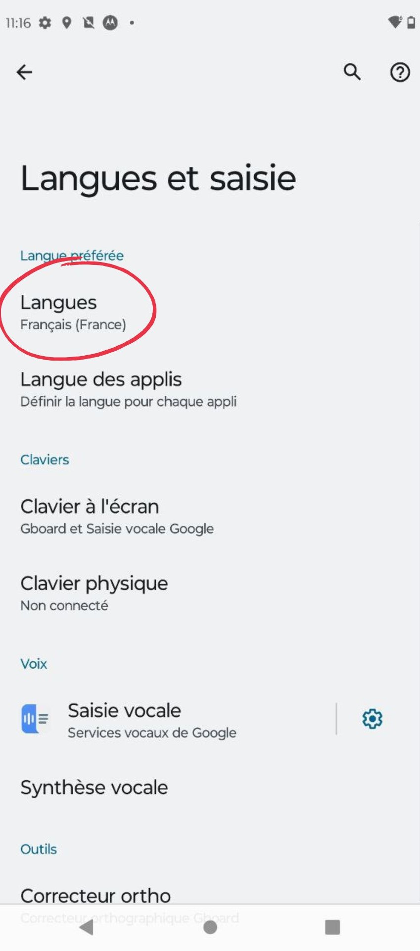 comment changer la langue de l'iphone