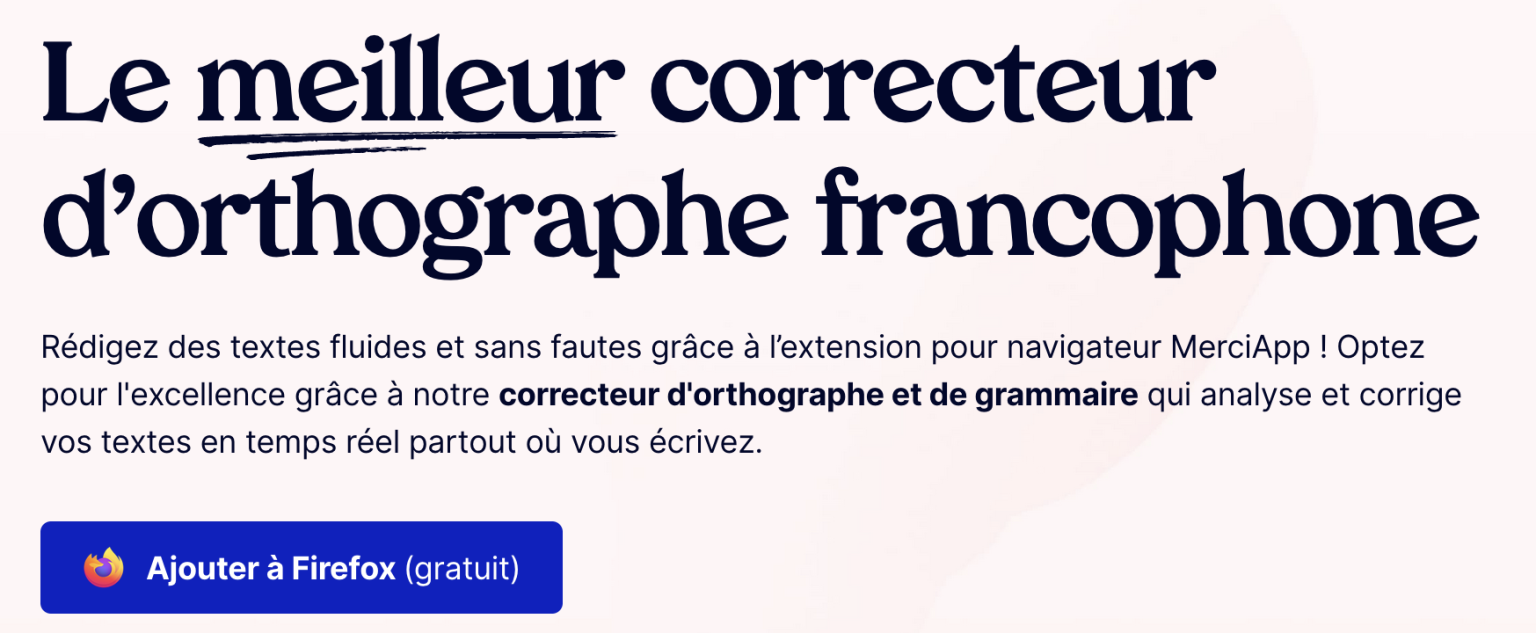 MerciApp : Le correcteur d'orthographe qui s'intègre un peu partout