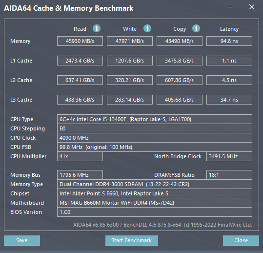 Aida64 Lexar Ares RGB DDR4 3600